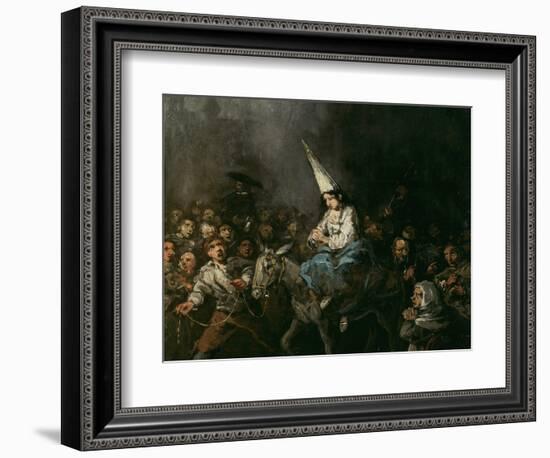 Convicted by the Inquisition, Ca 1860-Eugenio Lucas Velázquez-Framed Giclee Print