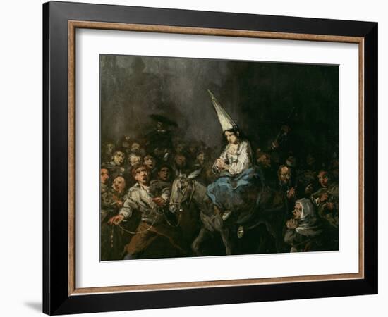 Convicted by the Inquisition, Ca 1860-Eugenio Lucas Velázquez-Framed Premium Giclee Print