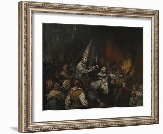 Convicted by the Inquisition, Ca 1860-Eugenio Lucas Velázquez-Framed Giclee Print