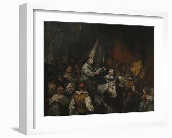 Convicted by the Inquisition, Ca 1860-Eugenio Lucas Velázquez-Framed Giclee Print