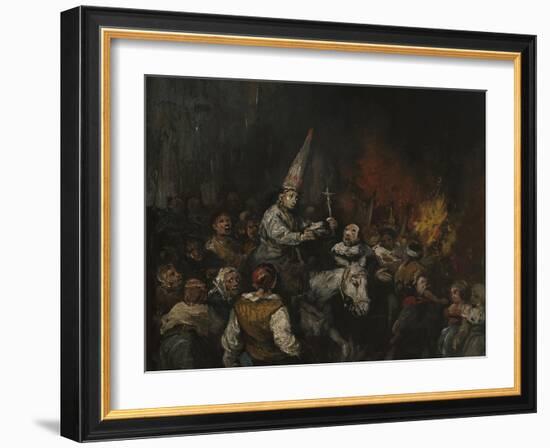 Convicted by the Inquisition, Ca 1860-Eugenio Lucas Velázquez-Framed Giclee Print