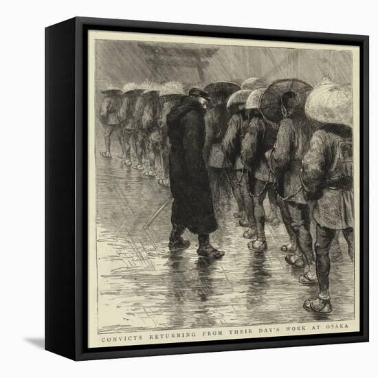 Convicts Returning from their Day's Work at Osaka-null-Framed Premier Image Canvas