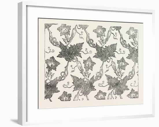 Convolvulus Silk Pattern, James Hill and Co., Spitalfields, London-null-Framed Giclee Print