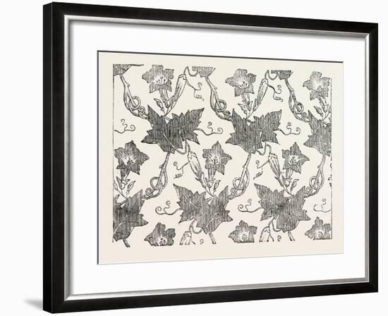 Convolvulus Silk Pattern, James Hill and Co., Spitalfields, London-null-Framed Giclee Print