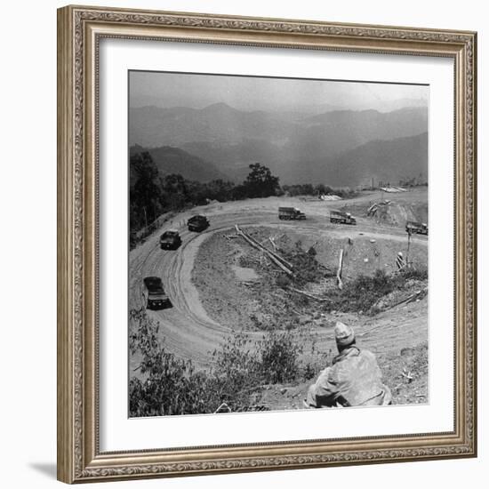 Convoy Cleaning a Block on the Ledo Road Between Hell Gate and Loglai, Burma, July 1944-Bernard Hoffman-Framed Photographic Print