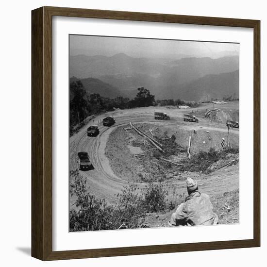 Convoy Cleaning a Block on the Ledo Road Between Hell Gate and Loglai, Burma, July 1944-Bernard Hoffman-Framed Photographic Print