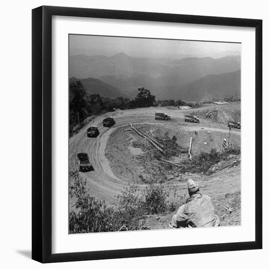 Convoy Cleaning a Block on the Ledo Road Between Hell Gate and Loglai, Burma, July 1944-Bernard Hoffman-Framed Photographic Print