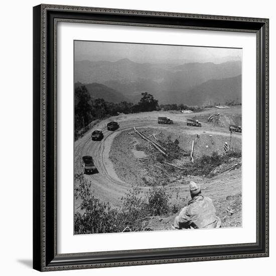 Convoy Cleaning a Block on the Ledo Road Between Hell Gate and Loglai, Burma, July 1944-Bernard Hoffman-Framed Photographic Print