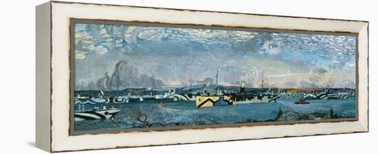 Convoy in Bedford Basin-Arthur Lismer-Framed Premier Image Canvas