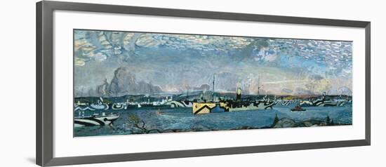 Convoy in Bedford Basin-Arthur Lismer-Framed Giclee Print