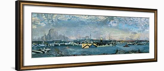 Convoy in Bedford Basin-Arthur Lismer-Framed Giclee Print