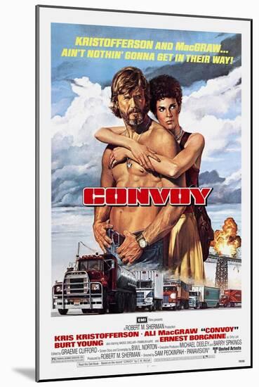 Convoy, Kris Kristofferson, Ali MacGraw, 1978. (c) United Artists/ Courtesy: Everett Collection-null-Mounted Art Print