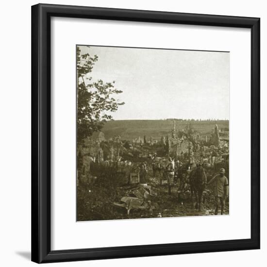 Convoy, Les Éparges, northern France, c1914-c1918-Unknown-Framed Photographic Print