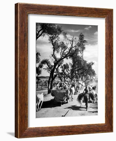 Convoy of Sikhs Migrating to East Punjab After the Division of India-Margaret Bourke-White-Framed Photographic Print