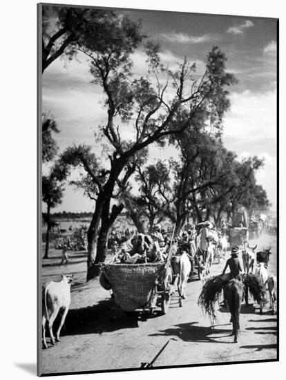 Convoy of Sikhs Migrating to East Punjab After the Division of India-Margaret Bourke-White-Mounted Photographic Print