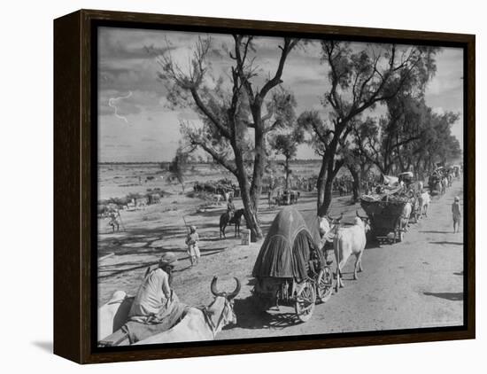 Convoy of Sikhs Migrating to East Punjab After the Division of India-Margaret Bourke-White-Framed Premier Image Canvas