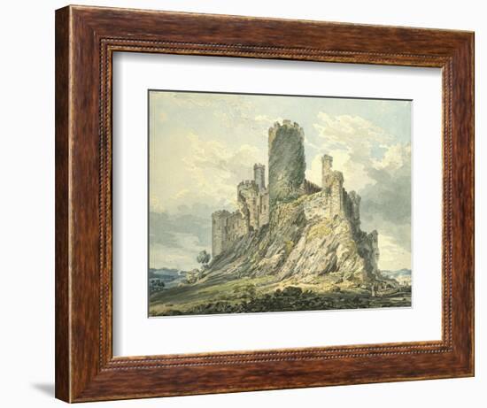 Conway Castle, C.1793 (Watercolour, Touched with the Reed Pen, over Indications in Graphite)-Thomas Girtin-Framed Giclee Print