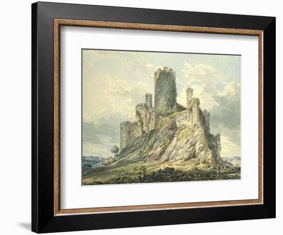 Conway Castle, C.1793 (Watercolour, Touched with the Reed Pen, over Indications in Graphite)-Thomas Girtin-Framed Giclee Print