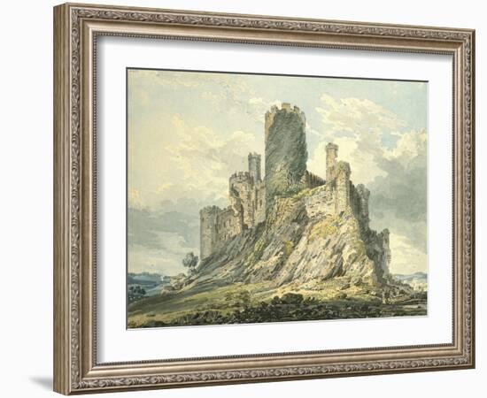 Conway Castle, C.1793 (Watercolour, Touched with the Reed Pen, over Indications in Graphite)-Thomas Girtin-Framed Giclee Print