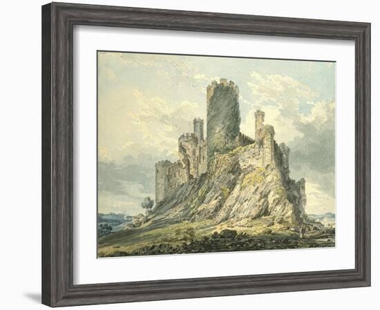 Conway Castle, C.1793 (Watercolour, Touched with the Reed Pen, over Indications in Graphite)-Thomas Girtin-Framed Giclee Print