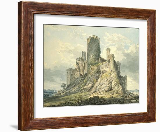 Conway Castle, C.1793 (Watercolour, Touched with the Reed Pen, over Indications in Graphite)-Thomas Girtin-Framed Giclee Print