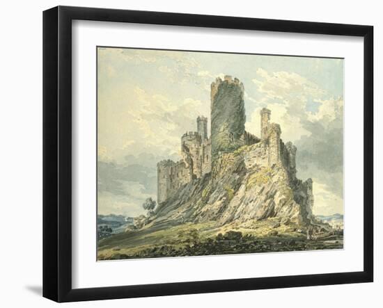 Conway Castle, C.1793 (Watercolour, Touched with the Reed Pen, over Indications in Graphite)-Thomas Girtin-Framed Giclee Print