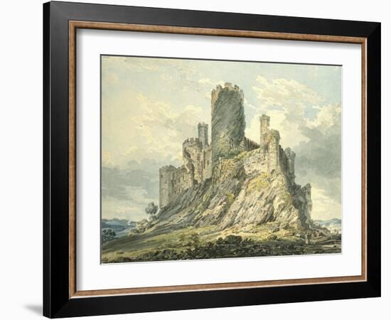 Conway Castle, C.1793 (Watercolour, Touched with the Reed Pen, over Indications in Graphite)-Thomas Girtin-Framed Giclee Print