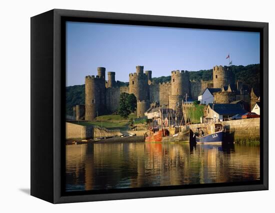 Conwy Castle and River Conwy, Wales-Steve Vidler-Framed Premier Image Canvas