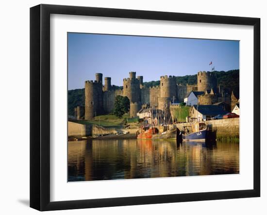 Conwy Castle and River Conwy, Wales-Steve Vidler-Framed Photographic Print