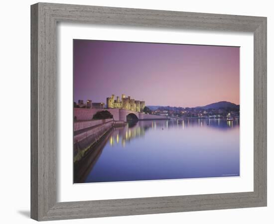 Conwy Castle at Sunset, Gwynedd, North Wales, UK, Europe-Roy Rainford-Framed Photographic Print