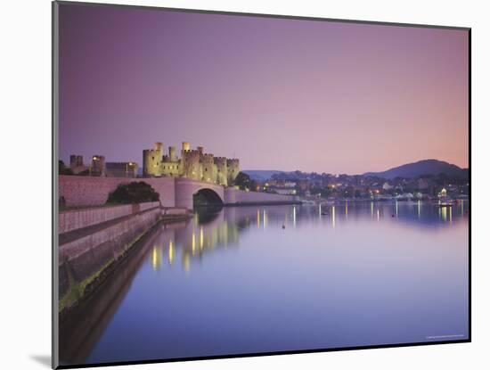 Conwy Castle at Sunset, Gwynedd, North Wales, UK, Europe-Roy Rainford-Mounted Photographic Print