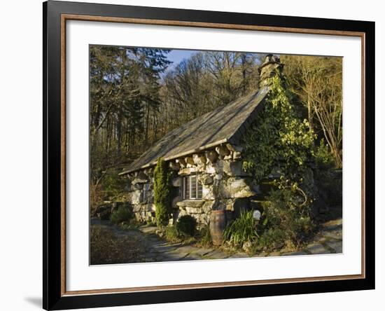 Conwy, Ty Hyll, or the Ugly House, Headquarters of Snowdonia National Park Society, Wales-John Warburton-lee-Framed Photographic Print