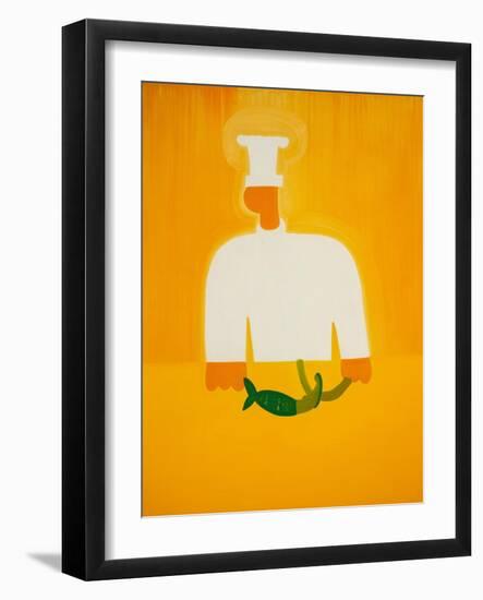 Cook,1998,(oil on linen)-Cristina Rodriguez-Framed Giclee Print