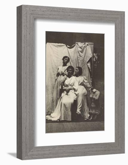 Cook Cousins in Classical Costume in Eakins's Chesnut Street Studio, c.1892-Thomas Cowperthwait Eakins-Framed Photographic Print