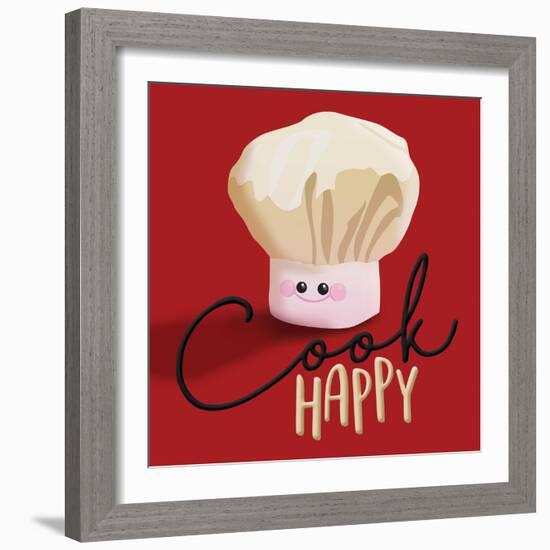 Cook Happy-Jace Grey-Framed Art Print