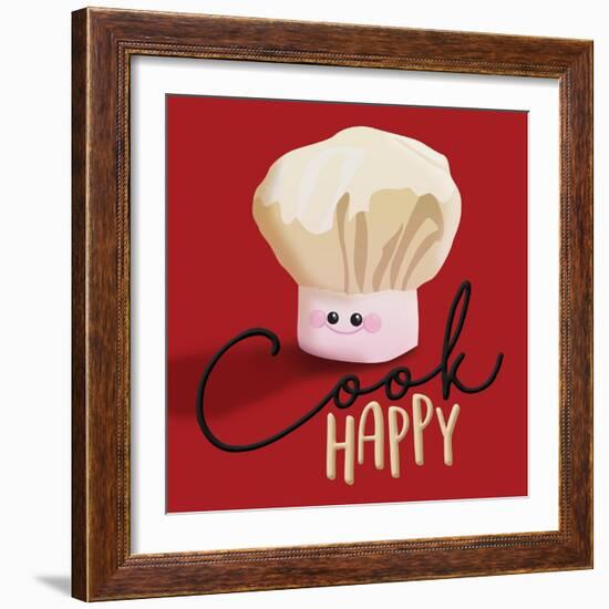 Cook Happy-Jace Grey-Framed Art Print