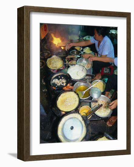 Cook in Restaurant, Ho Chi Minh City (Formerly Saigon), Vietnam, Indochina, Southeast Asia-Tim Hall-Framed Photographic Print