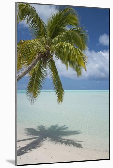 Cook Islands, Aitutaki. One Foot Island. White Sand Beach with Trees-Cindy Miller Hopkins-Mounted Photographic Print