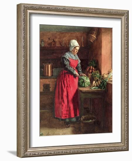 Cook with Red Apron, 1862-Leon Bonvin-Framed Giclee Print