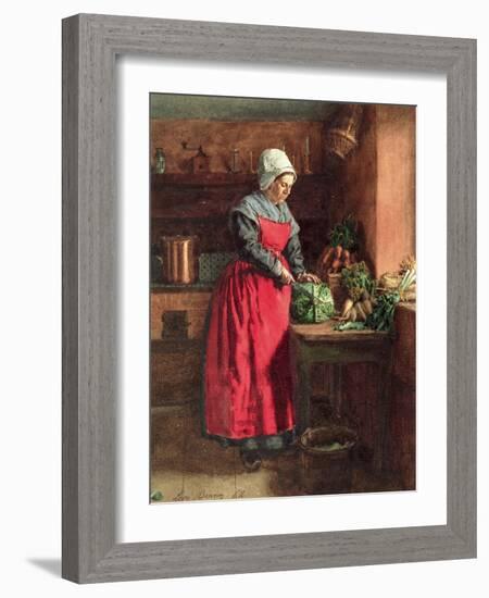 Cook with Red Apron, 1862-Leon Bonvin-Framed Giclee Print