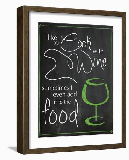 Cook with Wine-Lauren Gibbons-Framed Art Print