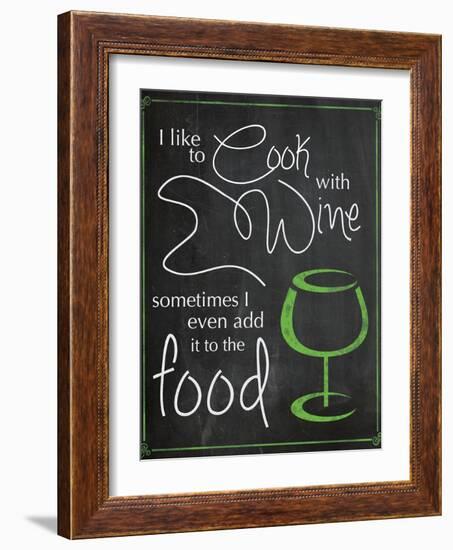 Cook with Wine-Lauren Gibbons-Framed Art Print