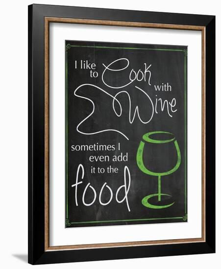 Cook with Wine-Lauren Gibbons-Framed Art Print