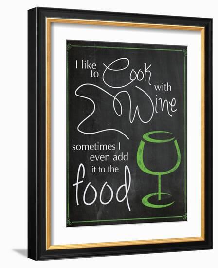 Cook with Wine-Lauren Gibbons-Framed Art Print