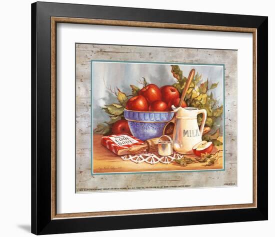 Cookbook and Apples-Peggy Thatch Sibley-Framed Art Print