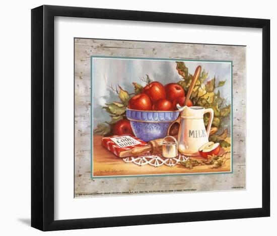 Cookbook and Apples-Peggy Thatch Sibley-Framed Art Print