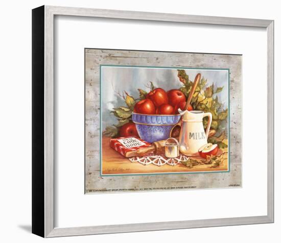 Cookbook and Apples-Peggy Thatch Sibley-Framed Art Print