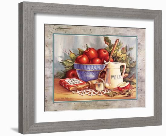 Cookbook and Apples-unknown Sibley-Framed Art Print