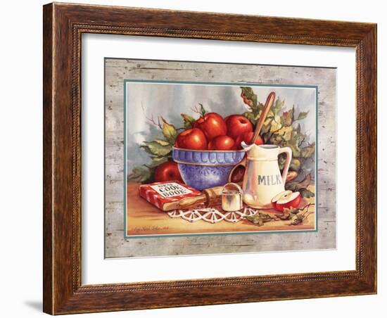 Cookbook and Apples-unknown Sibley-Framed Art Print