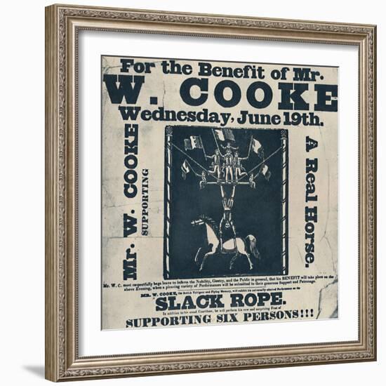 'Cooke's Royal Equestrian Circus', 1942-Unknown-Framed Giclee Print